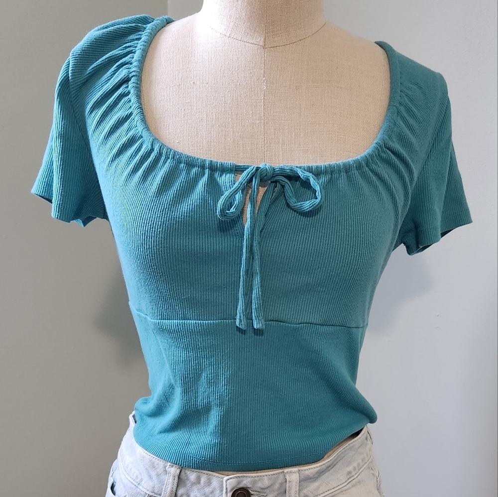 Teal Short Sleeve Top